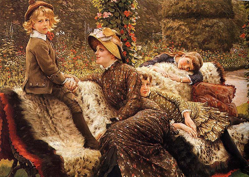 James Tissot The Garden Bench, China oil painting art